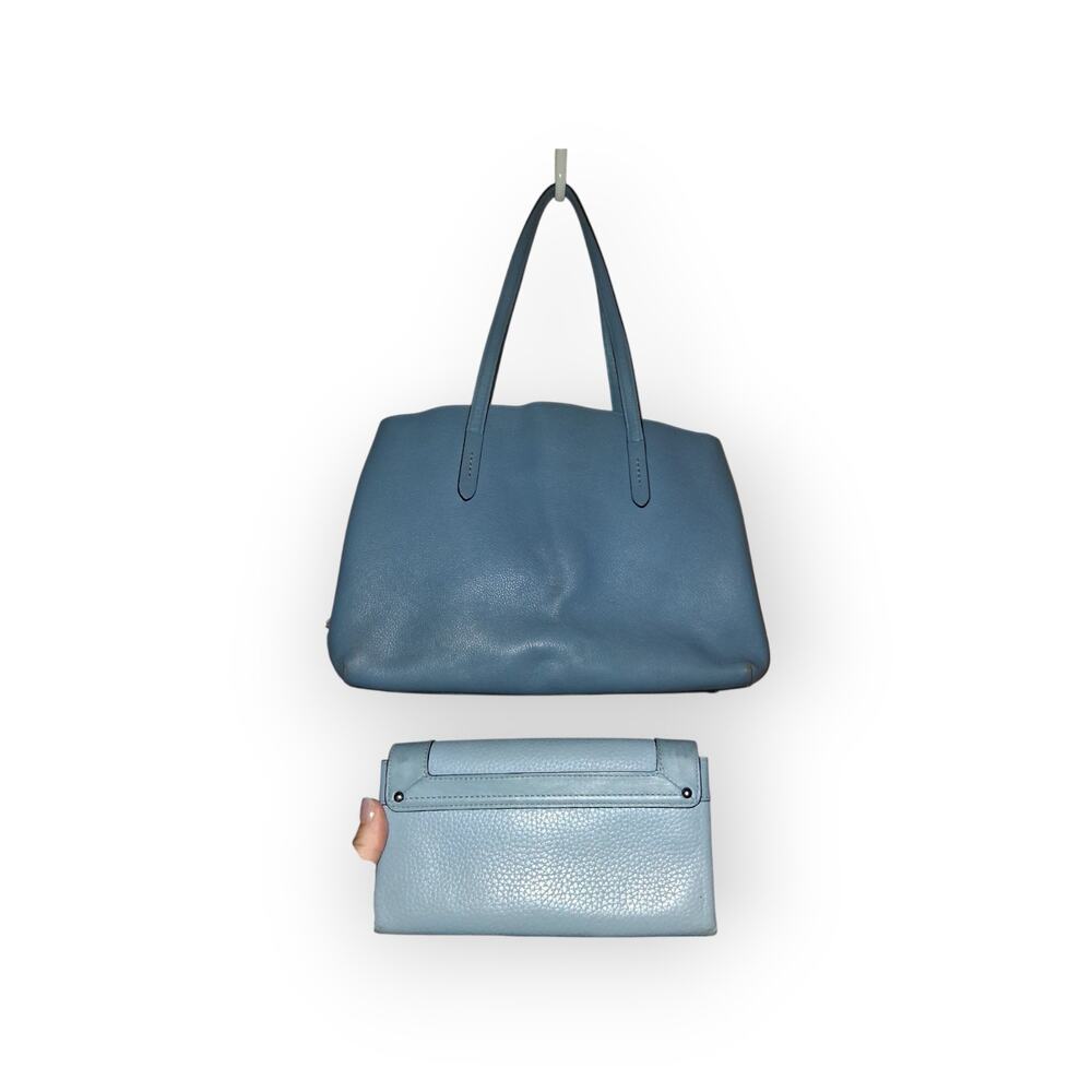 Coach Pebble Leather Tote Bag with Tag Charm - Picture 6 of 8
